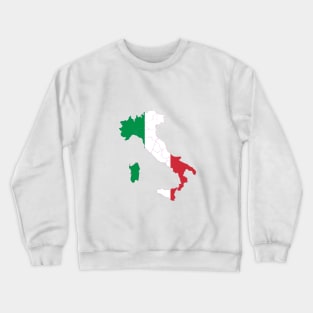 Italy Flag Map Crewneck Sweatshirt